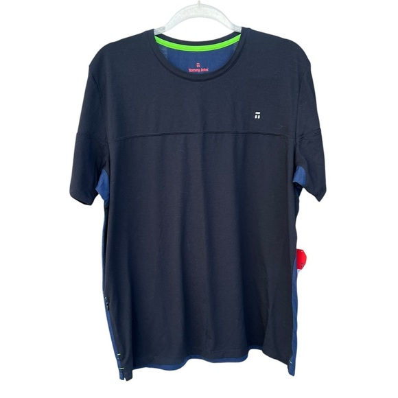 Tommy John Second Skin Performance Mesh Crewneck Men’s XL Black Blue NWT - Picture 1 of 8